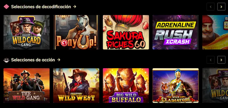 Decode Casino juegos